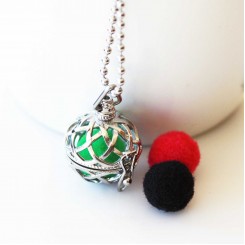 Perfume/Essential Oil - Sphere - Silver Tone